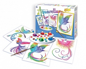 Акварельная раскраска Райские птицы (SentoSphere, 656k)